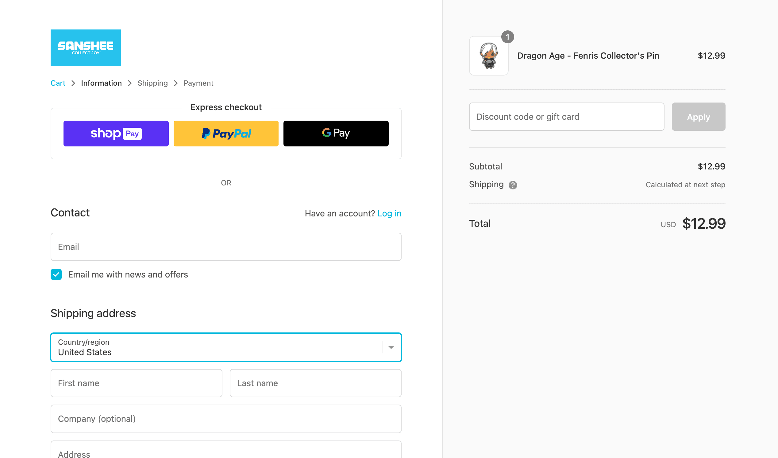 How to apply Sanshee coupon code
